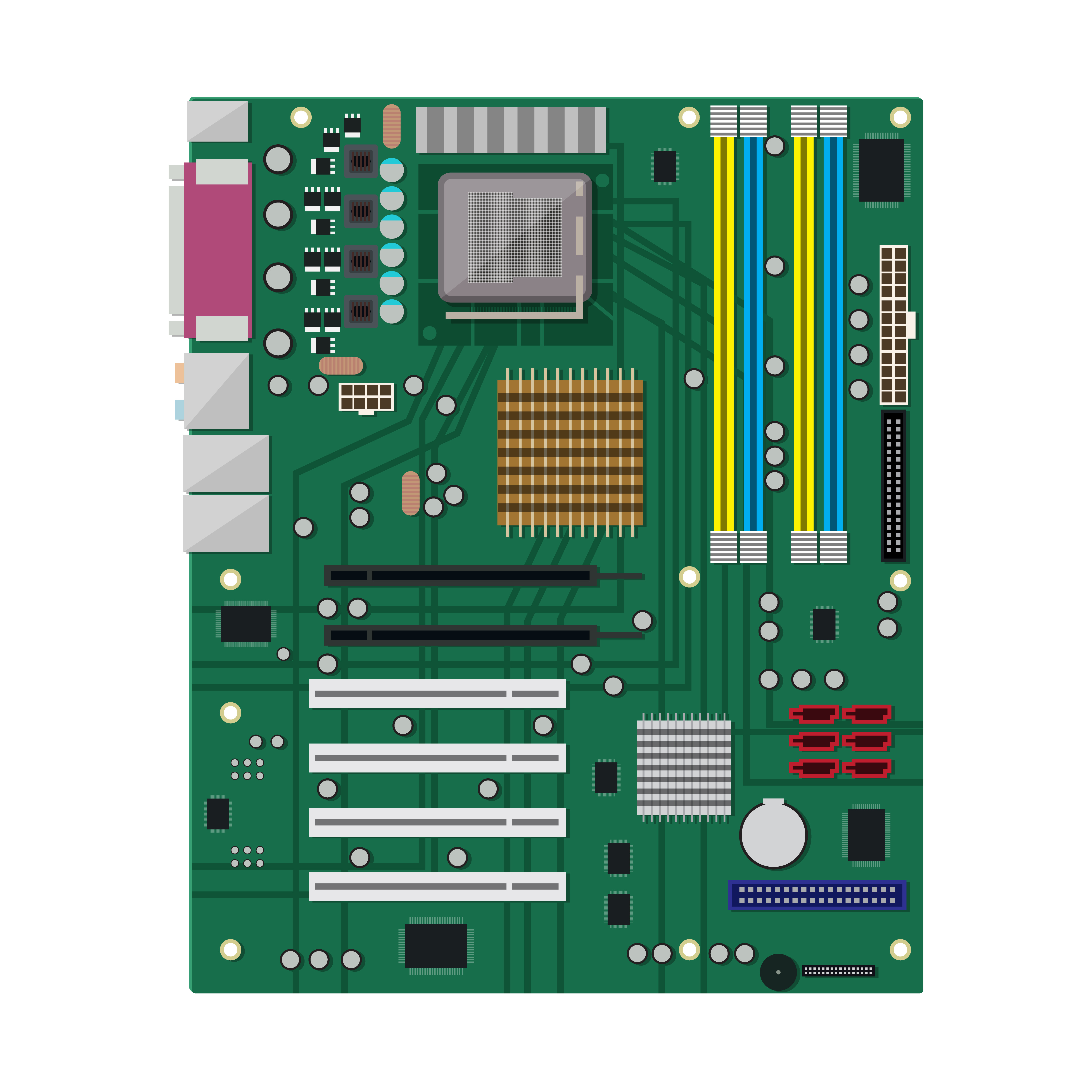 A computer motherboard